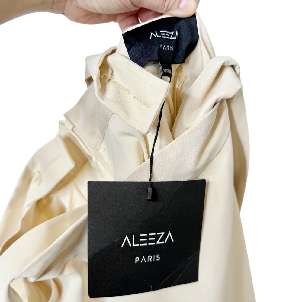 NWT ALEEZA Paris Marci 23 Cream Suspender Mini Skirt Pinafore Wmns Jumper Sz M - Picture 8 of 14